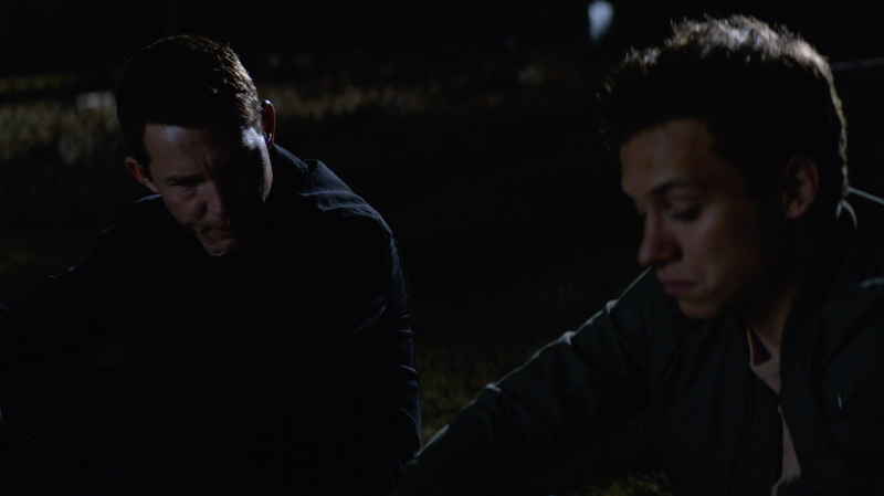 Pope (Shawn Hatosy), left, and J (Finn Cole), right, in Animal Kingdom / TNT